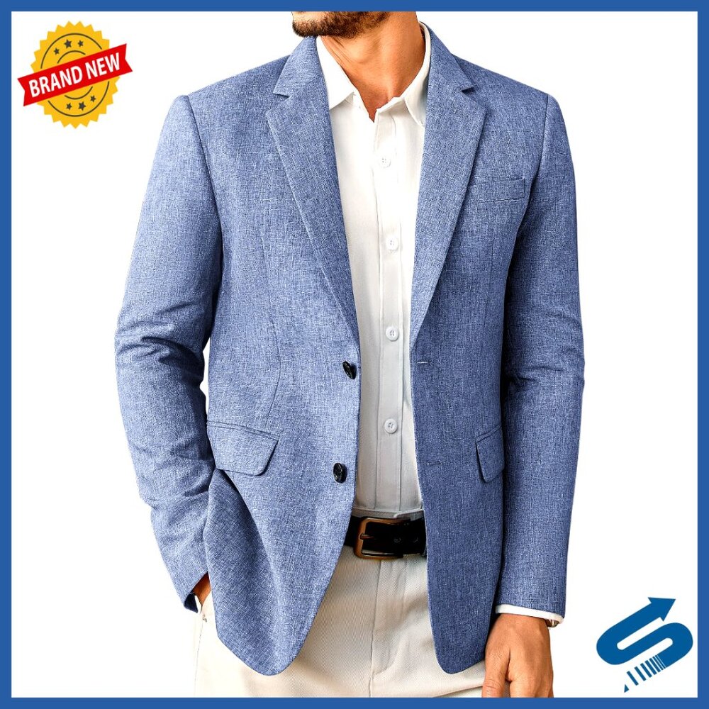 Lightweight Polyester Blazer Two Button Sport Coa… - image 1